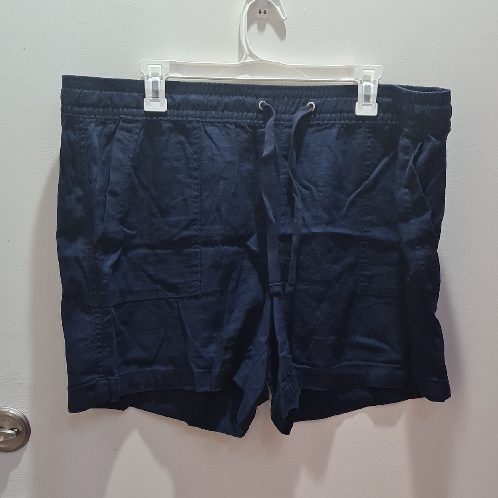 Nautica Blue Flat Front Shorts Summer Casual